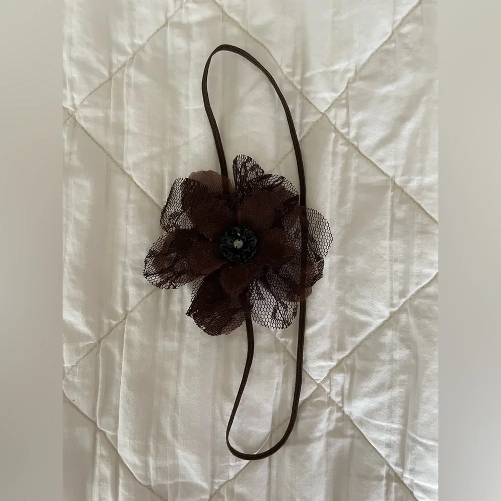Brown Floral Headband